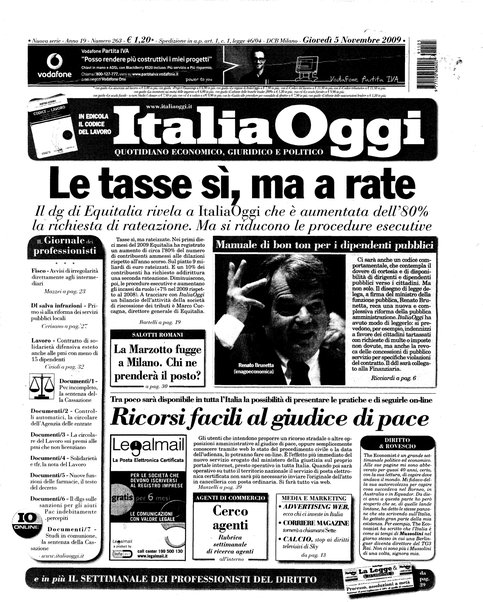 Italia oggi : quotidiano di economia finanza e politica